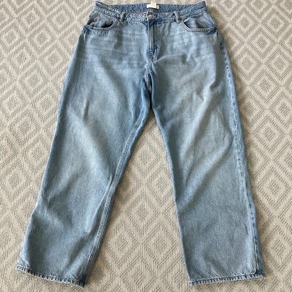 H&M Womens Light Wash High Rise Straight Leg Jeans Size 16 - Picture 2 of 9